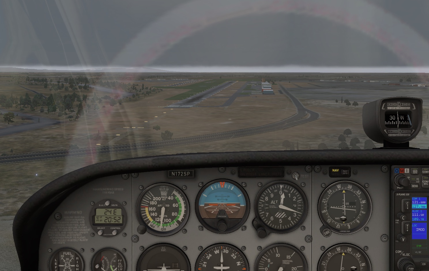ILS 28R at Modesto, localizer is off